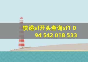 快递sf开头查询sf1 094 542 018 533